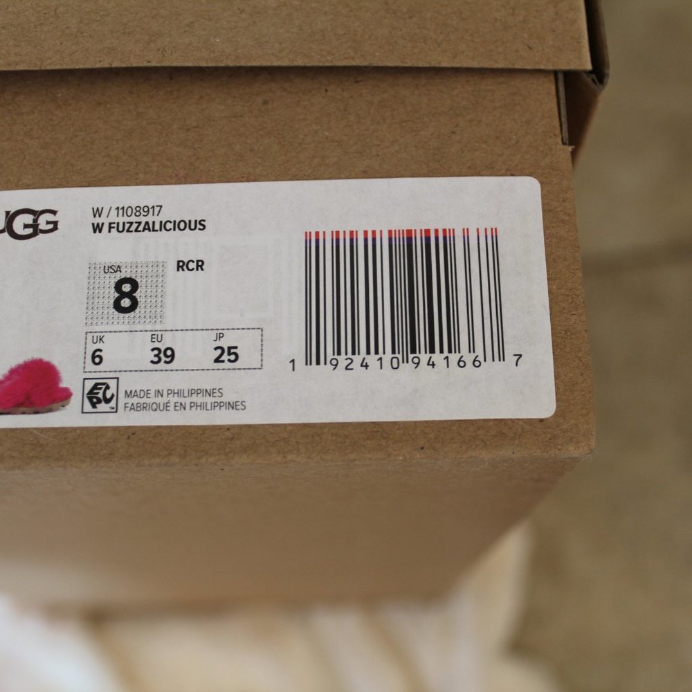NIB UGG FUZZALICIOUS FUR SANDAL SLIPPERS PINK - Picture 8 of 8